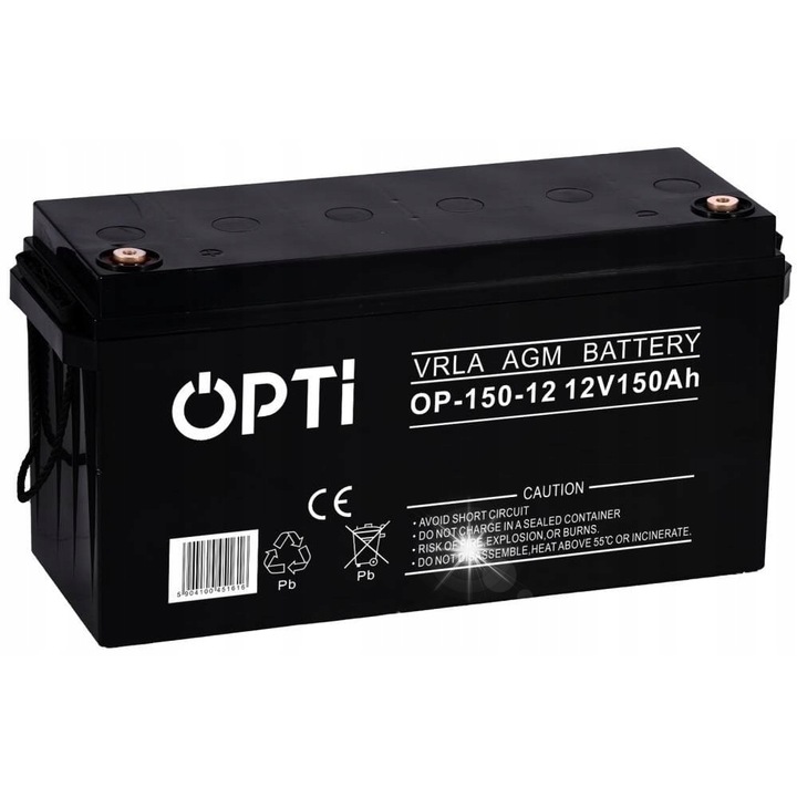 Акумулатор Volt OPTI 12V 150Ah AGM за UPS, размери 247x170x483mm, тегло 41kg