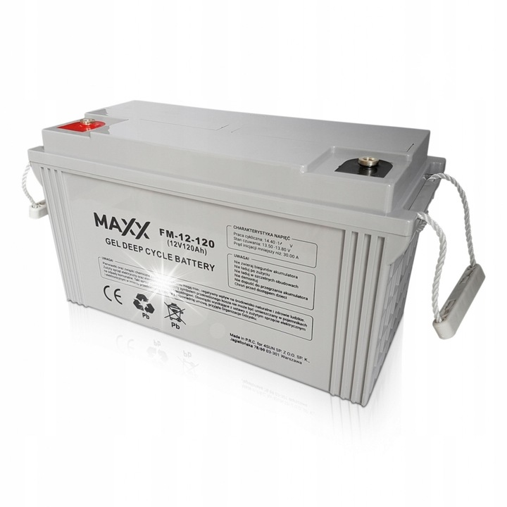 Акумулатор гел 120Ah 12V Maxx, без поддръжка, мобилна употреба, 41x17,5x22,7cm