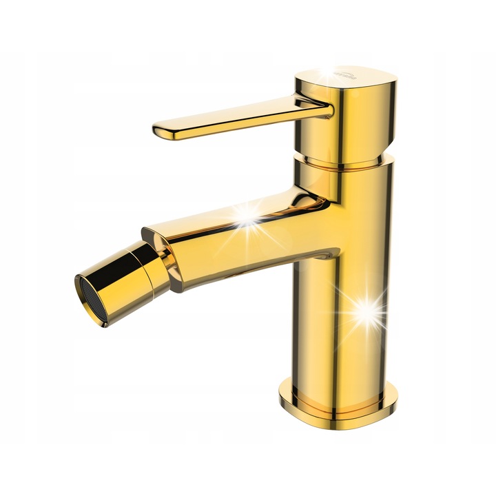 Glamour bidé csaptelep, arany, 141mm, gyors szerelési rendszerrel, 2 darabos készlet