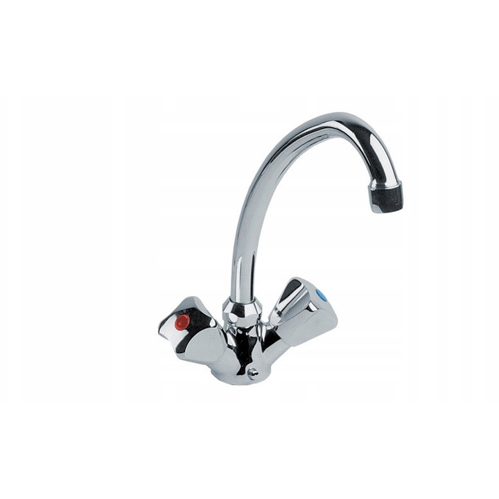 Csaptelep mosdóhoz, KFA ARMATURA, króm, 135 mm, ezüst