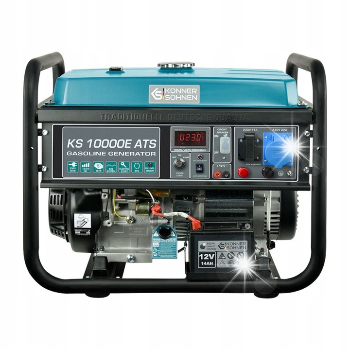 Generator electric K&S Basic KS 10000E ATS, 8kW, 25L, benzina, automatizare ATS, 680x545x550mm