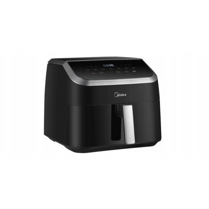 Friteuza cu aer cald, Midea, 2200W 8,5l, negru-argintiu, cu timer si functii de gatire