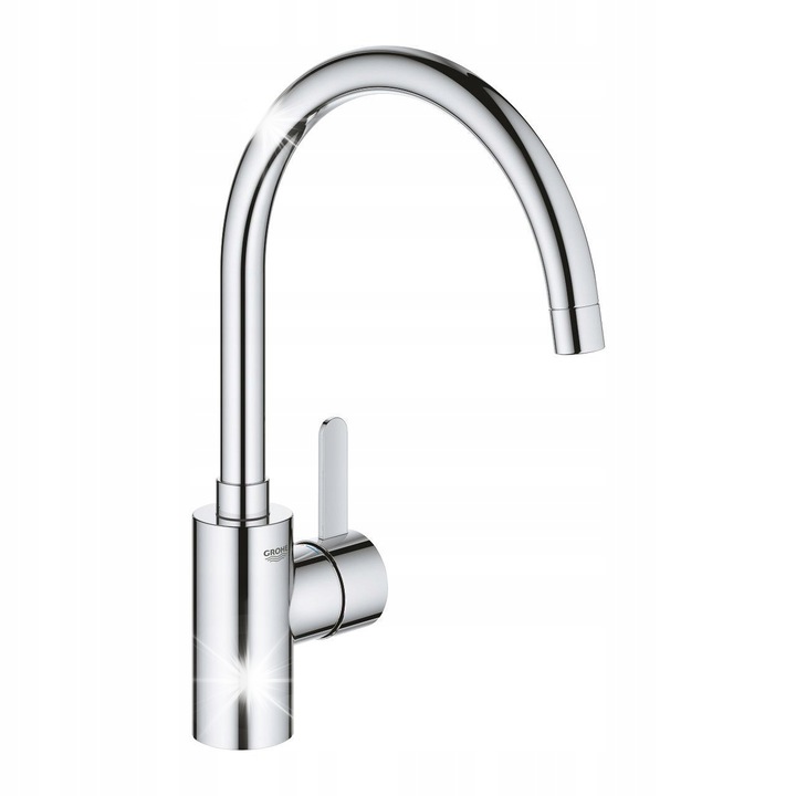 Baterie sanitara Grohe BauEdge, crom, montaj un singur orificiu, inaltime mare, 360° rotire