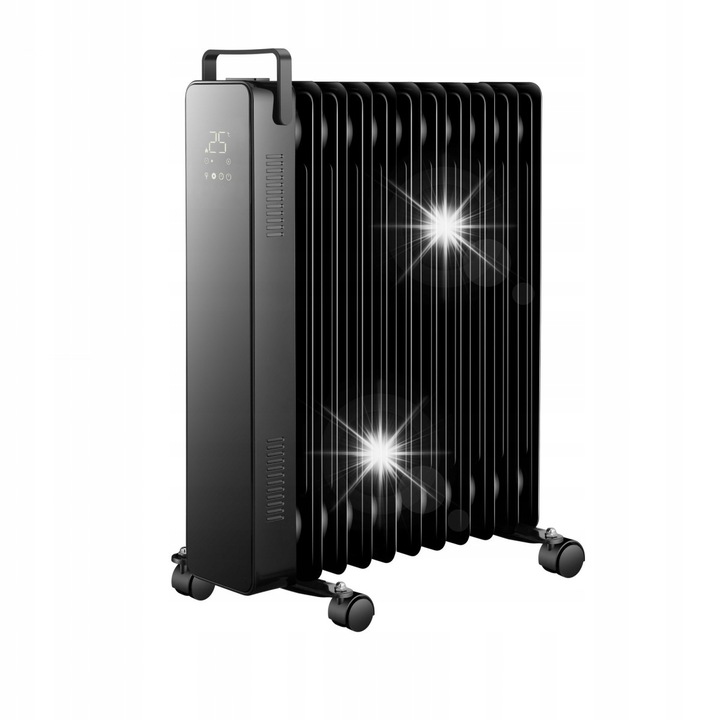 Elektromos fűtőtest, Volt Polska, 2500W, Wi-Fi, fekete, 460x245x625mm