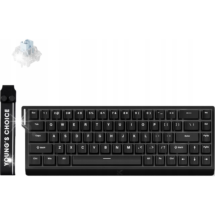 Tastatura mecanica MCHOSE K87, 80%, Icy Creamsicle, RGB, wireless, 440x172x59mm