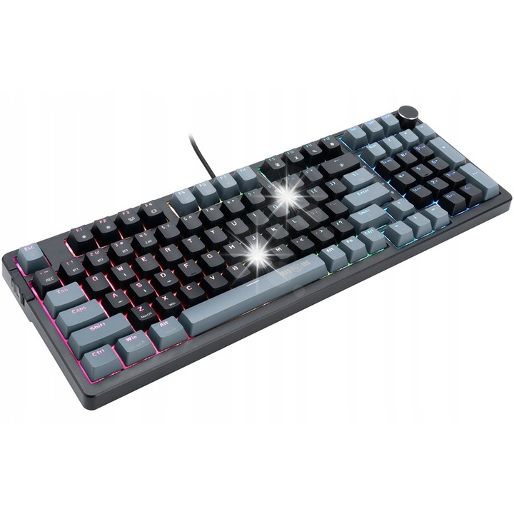 Tastatura mecanica MAD DOG GK960K, Gateron Pro Red, wireless, iluminare RGB, neagra, 96%