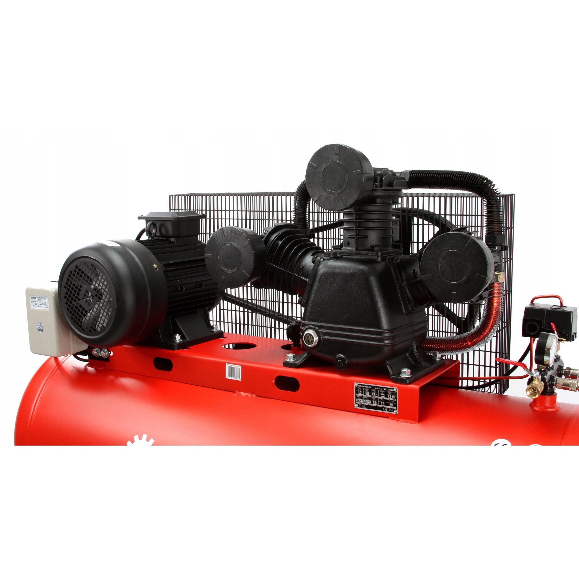 Compresor aer 300L, Mar-Pol, 3 cilindri, 8 bar, mobil, 7,5 kW - eMAG.ro