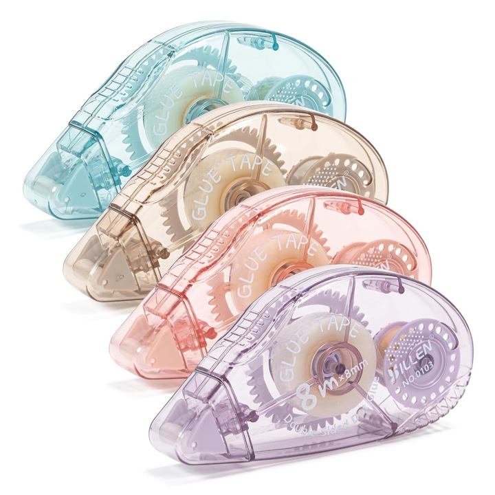 Set benzi adezive double fata Kengege®, 4 culori, 8mm x 8m