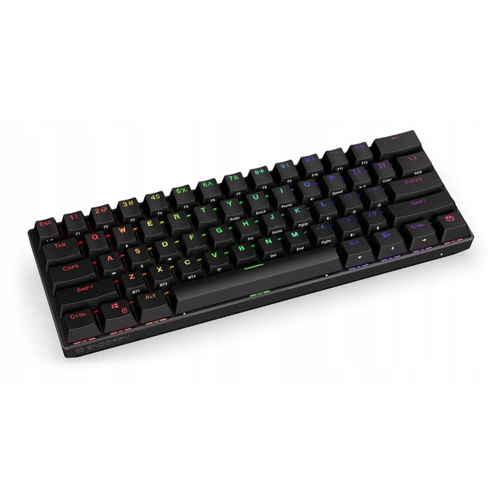 Tastatura pentru gaming Thock Compact, ENDORFY, mecanica, Kailh Box Black, wireless, neagra, 290x101x47mm