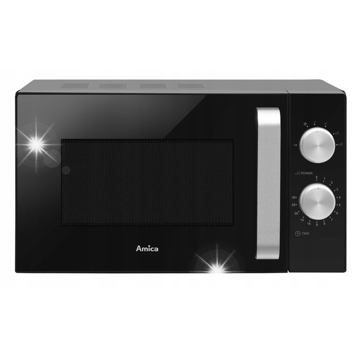 Cuptor cu microunde Amica 800W 20L 24.5cm negru