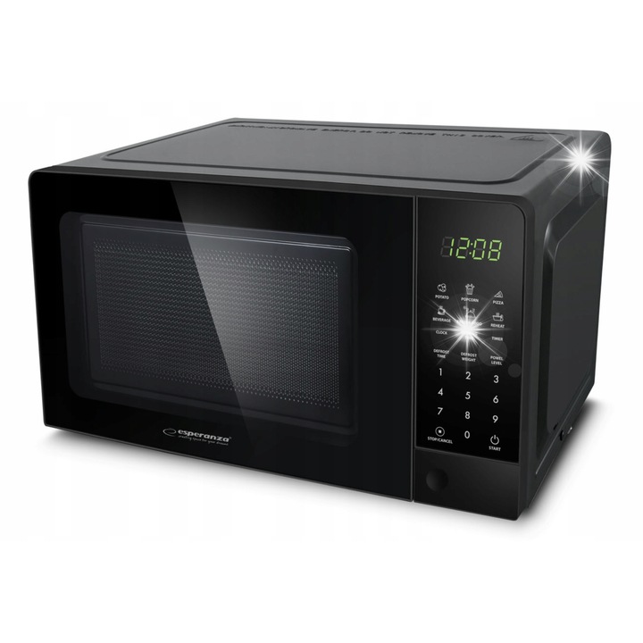 Cuptor cu microunde Esperanza Horneado 20L, 700W, 6 programe, 446x323x245mm