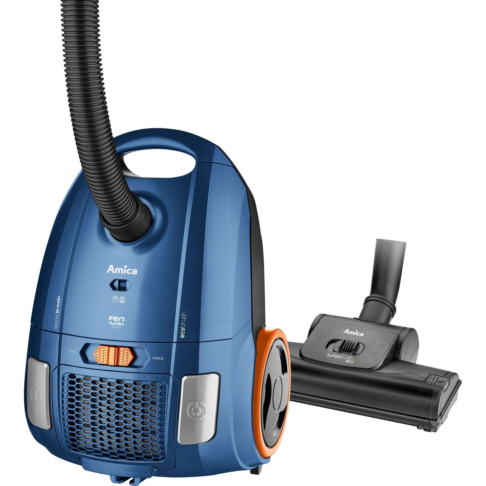 Aspirator Amica Fen Turbo VM2062, 900W, filtru HEPA 13, 3L, albastru