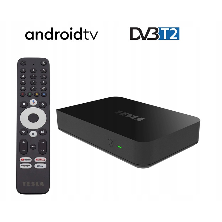 Мултимедиен плейър TESLA MediaBox XT850, 4K, DVB-T2, 2GB RAM, 32GB памет, Wi-Fi, Bluetooth, размери 148x100x31,5 мм