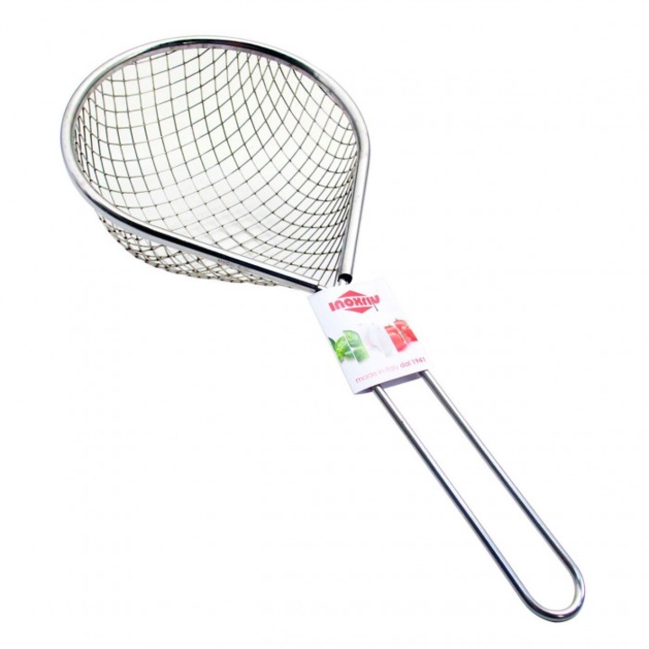 Strecurătoare bucătărie Inoxriv, cu mâner, inox, 18x22cm