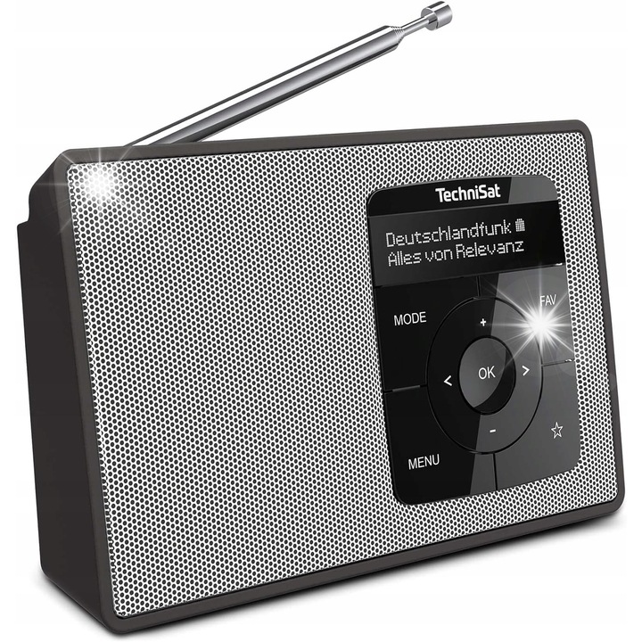 Радио преносимо TechniSat Digitradio 2 DAB+ FM, Bluetooth, OLED, 17,5x10,9x4,7см, пълен комплект
