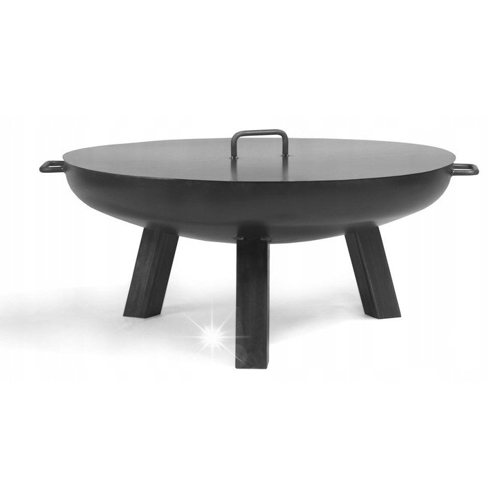 Градинско огнище, 80 см, 3 крака, сурова стомана, FARMCOOK