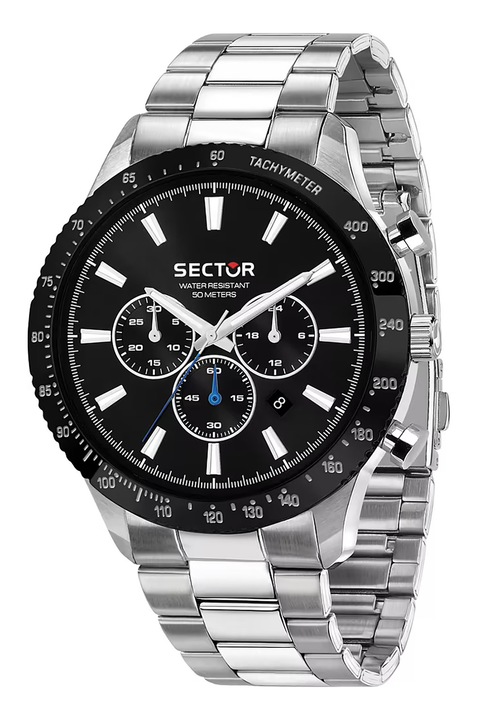Sector, Часовник от инокс с хронограф, Сребрист