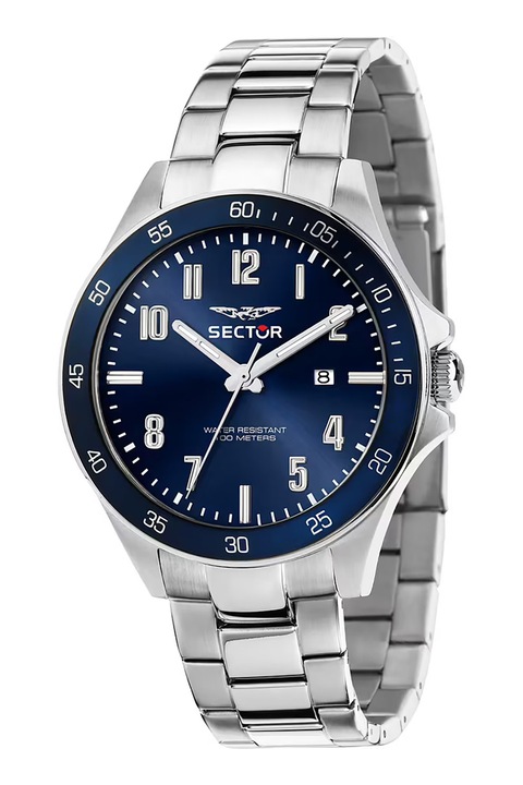 Sector, Часовник от неръждаема стомана с три стрелки, Сребрист