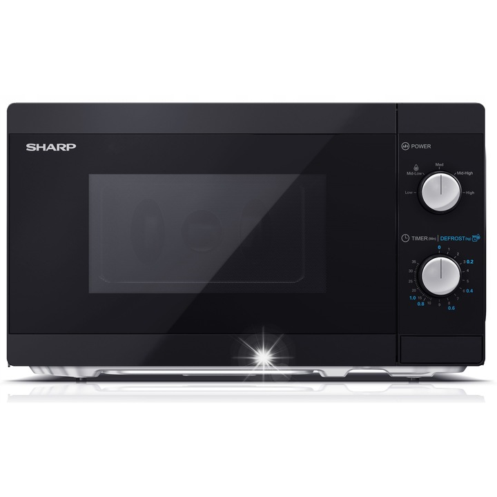 Cuptor cu microunde Sharp, 20L, 800W, 5 nivele putere, gri, 306x304x205mm