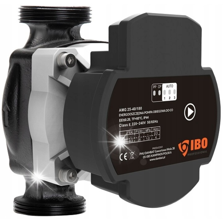 Електронна циркулационна помпа Ibo AMG 25-60/130, 5-45W, 3300 L/h, 130mm, IP 44