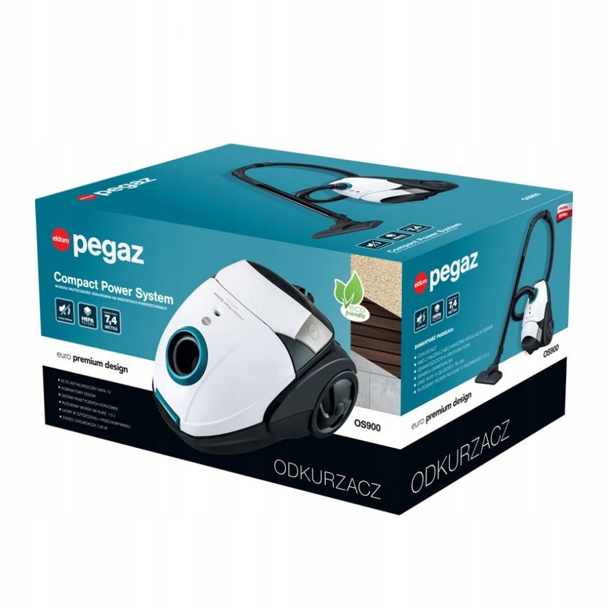 Aspirator Eldom OS900 PEGAZ, 700W, HEPA H13, 5m cablu, 1,5L sac reutilizabil