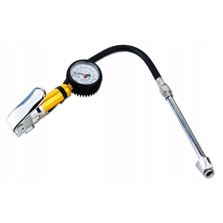 Kerékfújó pisztoly, Falon-Tech, 0-15 bar nyomásmérő, 45 cm tömlő, 50 mm