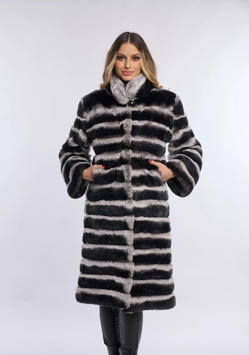 Haina din blana de rex chinchilla, model 6 in