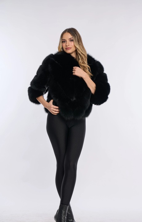 Haina blana naturala de vulpe 6R2, Vulpe Canadiana, 3 in