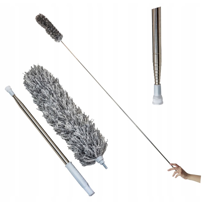 Perie telescopica pentru praf Schaum, 280cm, microfibra, rotire 360°