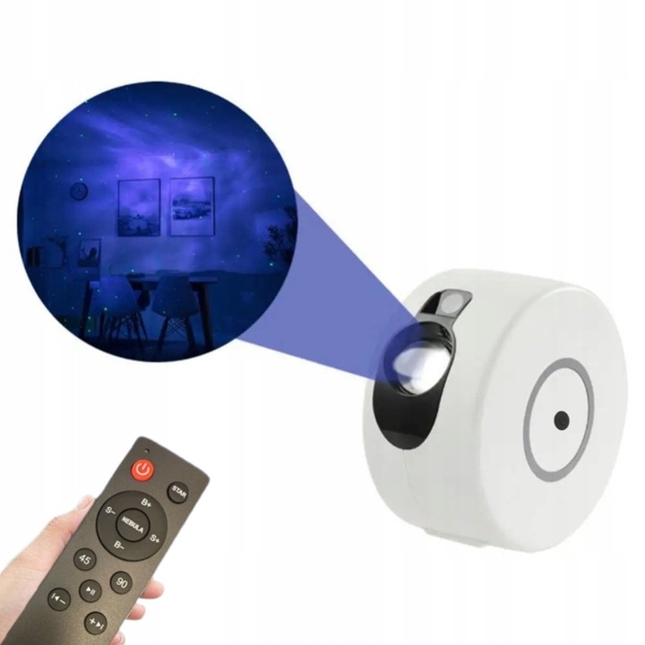 Proiector de stele, lampa de veghe copii, cu Bluetooth, telecomanda, multicolor, set complet
