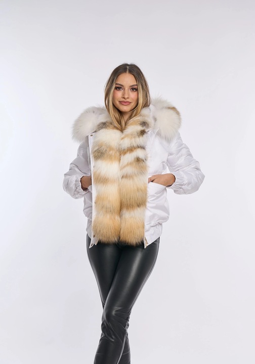 Hófehér egész rókabunda, Fehér