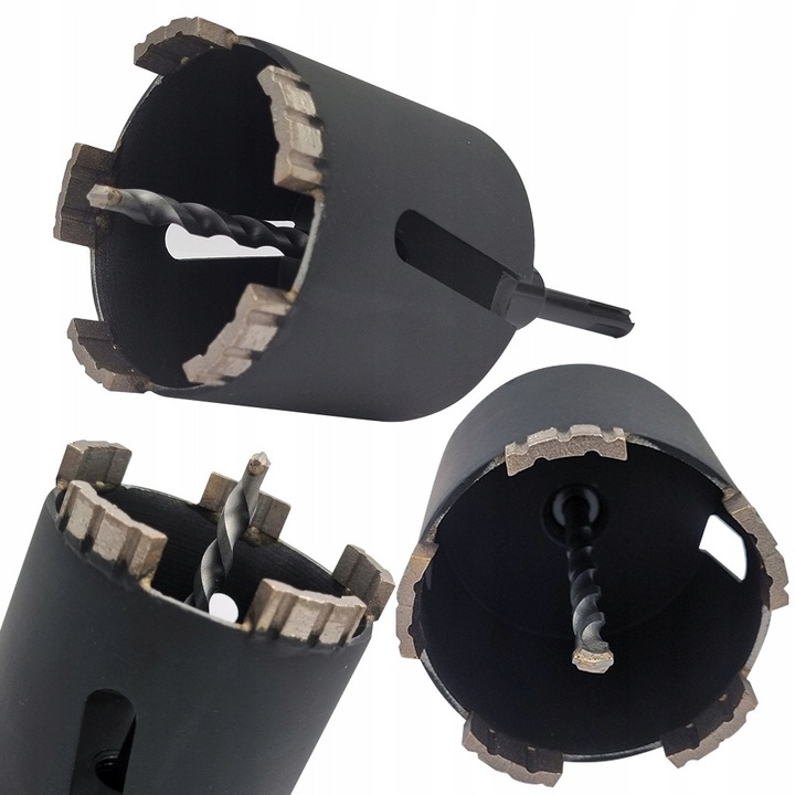 Fúrókorona készlet Diamanta 68mm 5 szegmens + SDS-PLUS adapter, Falon-Tech, betonhoz, 70mm mélység