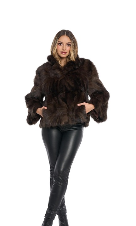 Haina din blana naturala de zibellina(samur