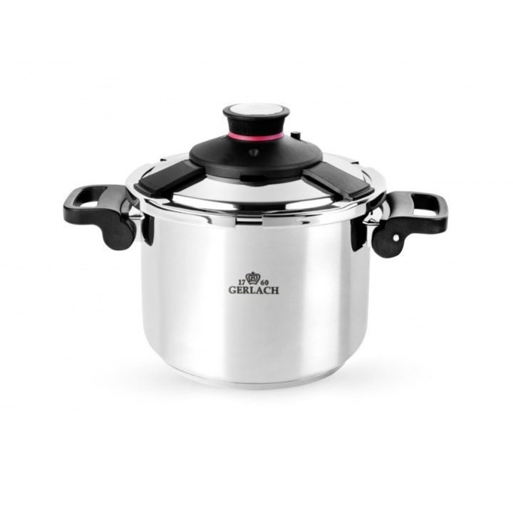 Kukta, Gerlach Ambiente, 6l, rozsdamentes acél, ezüst-fekete