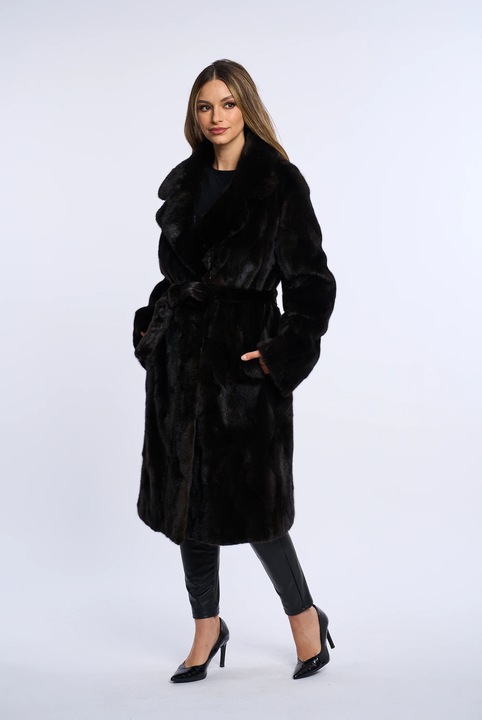 Haina blana de vizon lunga PTRS, Argintiu