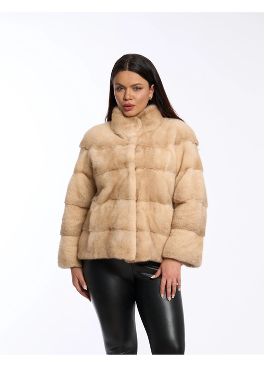 Haina din blana naturala de vizon, Palomino