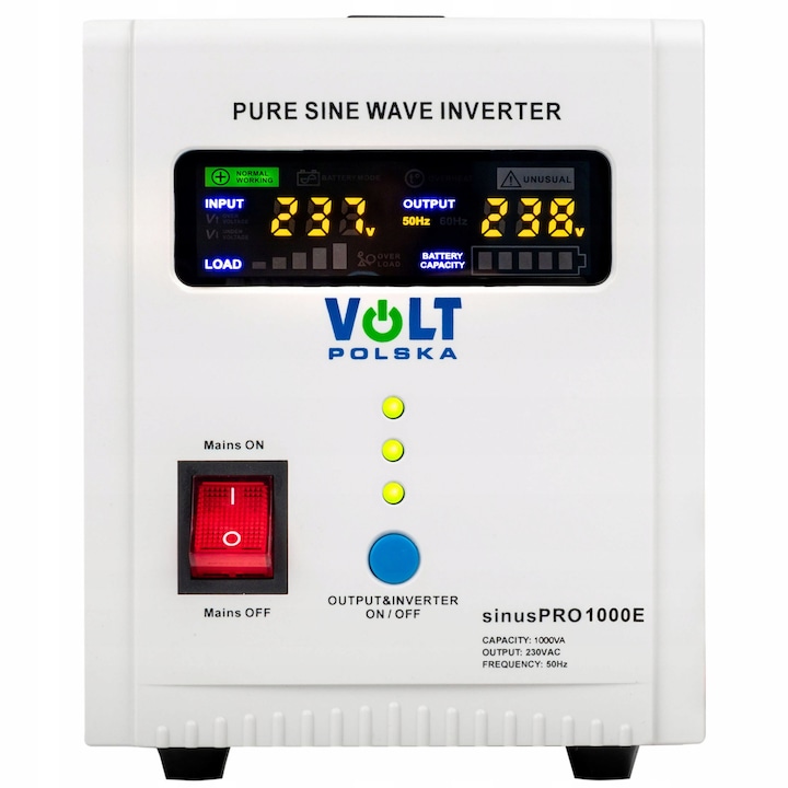 UPS sinusPRO-1000 E 12V, 700W, 1000VA, 12V, 337x146x170mm