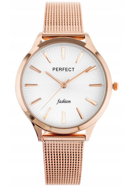 Ceas dama Perfect F367-06, bransoleta roze aurie, mecanism quartz, set cu cutie
