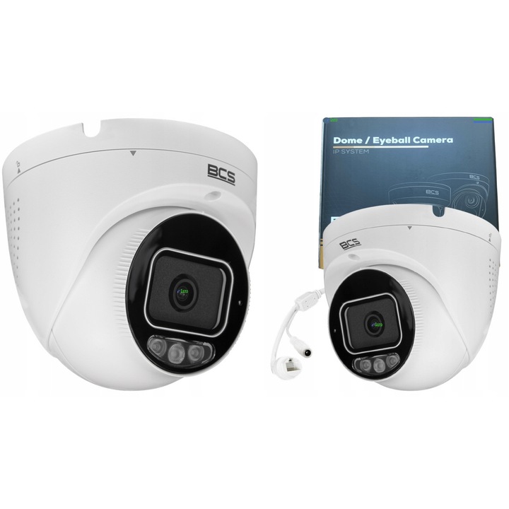 Cameră de supraveghere exterior BCS, 8MPx, 2.8mm, NightColor, IP67