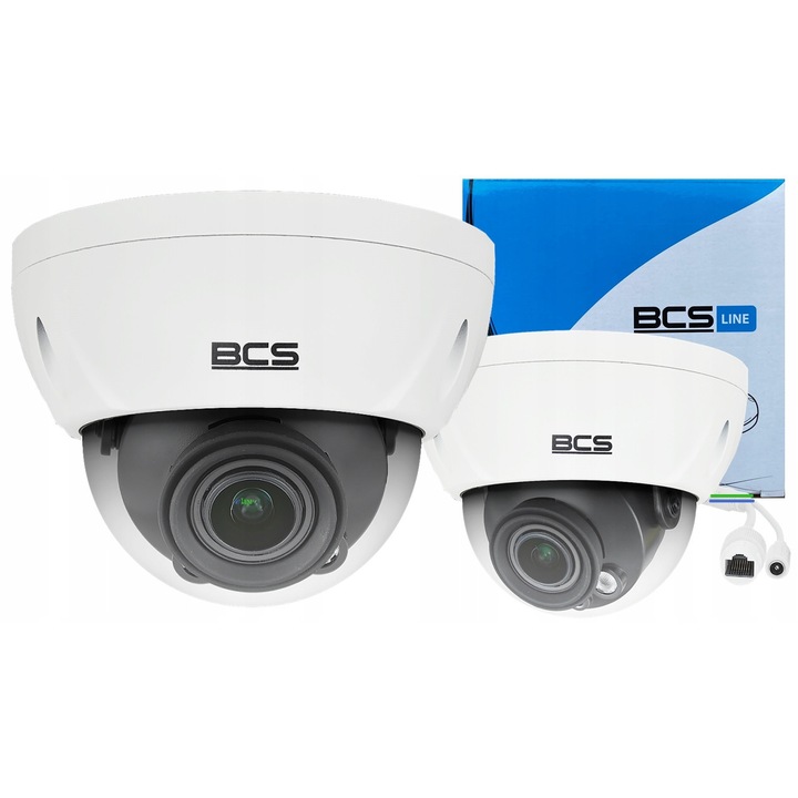 Camera de supraveghere IP Dome BCS, 8MPx, obiectiv motozoom 2.7-13.5mm, iluminator IR 40m, IP67, IK10