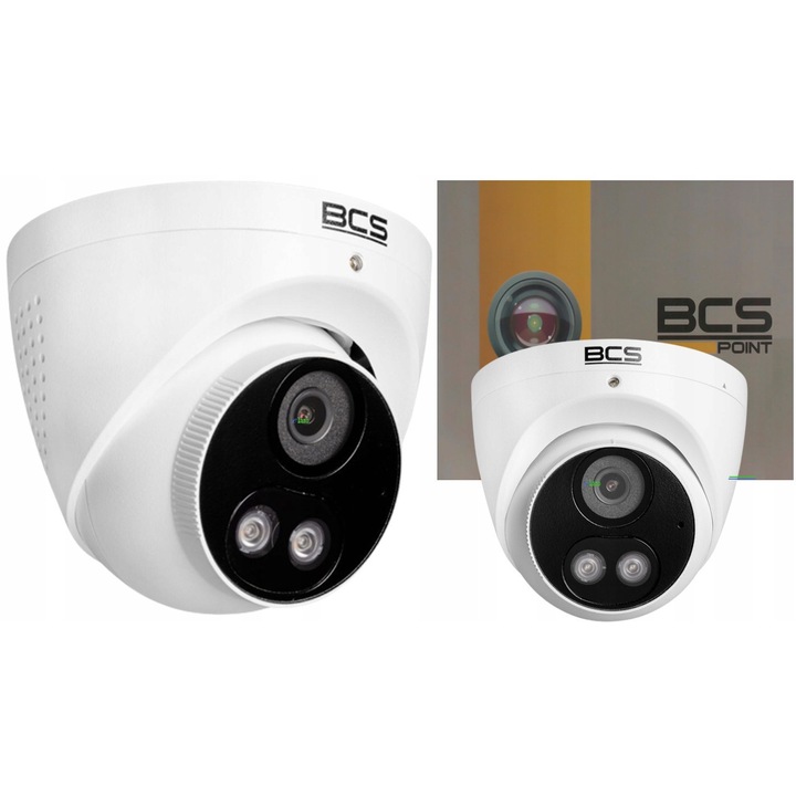 Външна камера за наблюдение BCS, IP 8MPx, обектив 2.8mm, IR/LED 30m, IP67