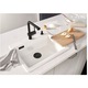 Комплект за оттичане за мивка, Blanco, матово черен, лесен монтаж, пълен