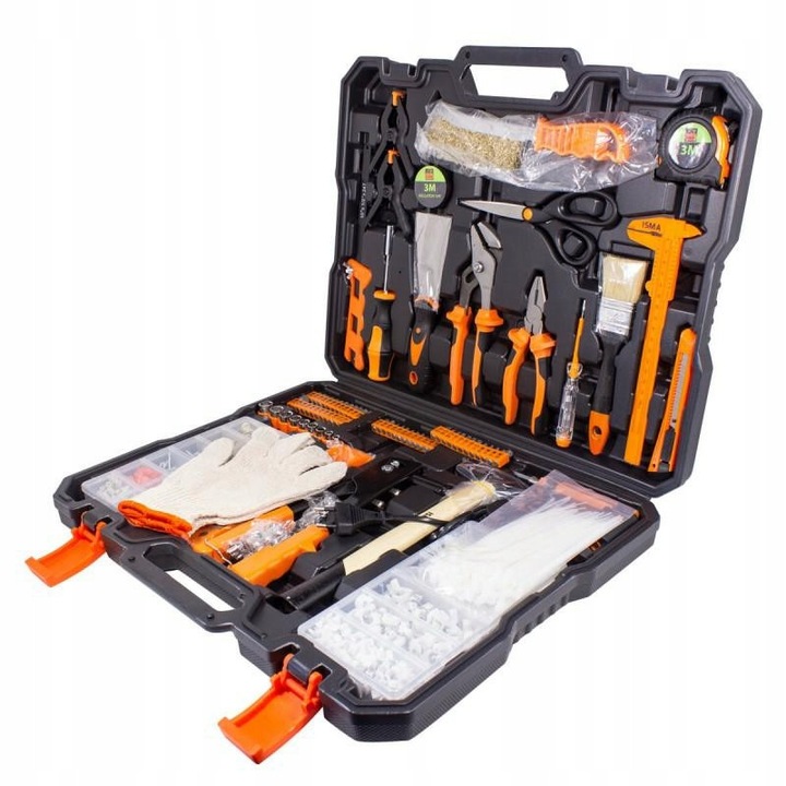 Set de unelte 1372el, 1/4", ISMA, diverse unelte, cutie de depozitare