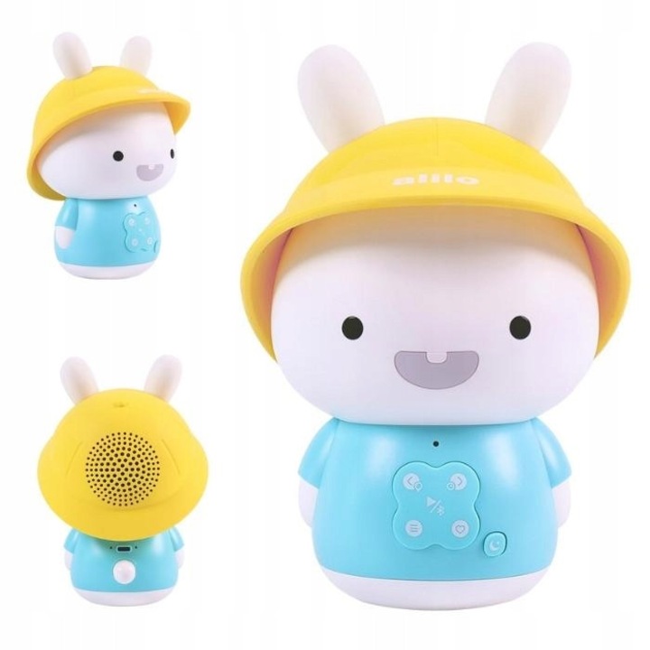 Baby Bunny G9S+, MP3, Bluetooth, lumini colorate, 17x12x11cm, albastru