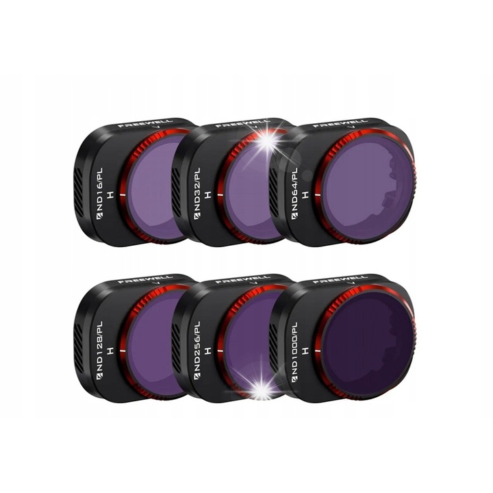 Комплект ND/PL филтри Freewell Bright Day за DJI Mini 4 Pro, 6 филтъра, многоцветен, включен калъф