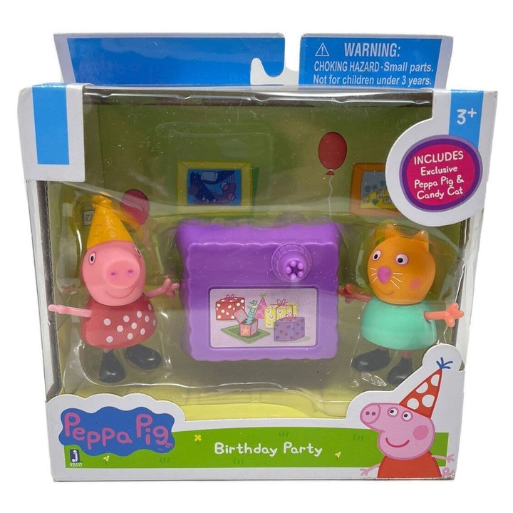 Set de joaca cu 2 figurine Peppa Pig - Birthday Party