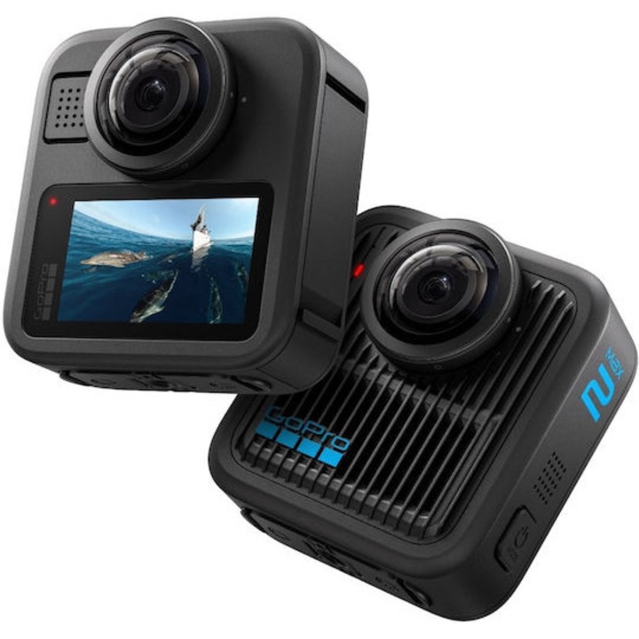 Camera de actiune GoPro Max 2, 8K, 29MP, rezistenta la apa, negru