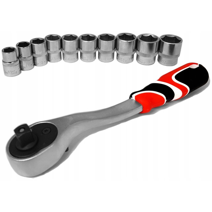 Set Chei Tubulare Scurte Yato 10-19mm cu Rateta 3/8"