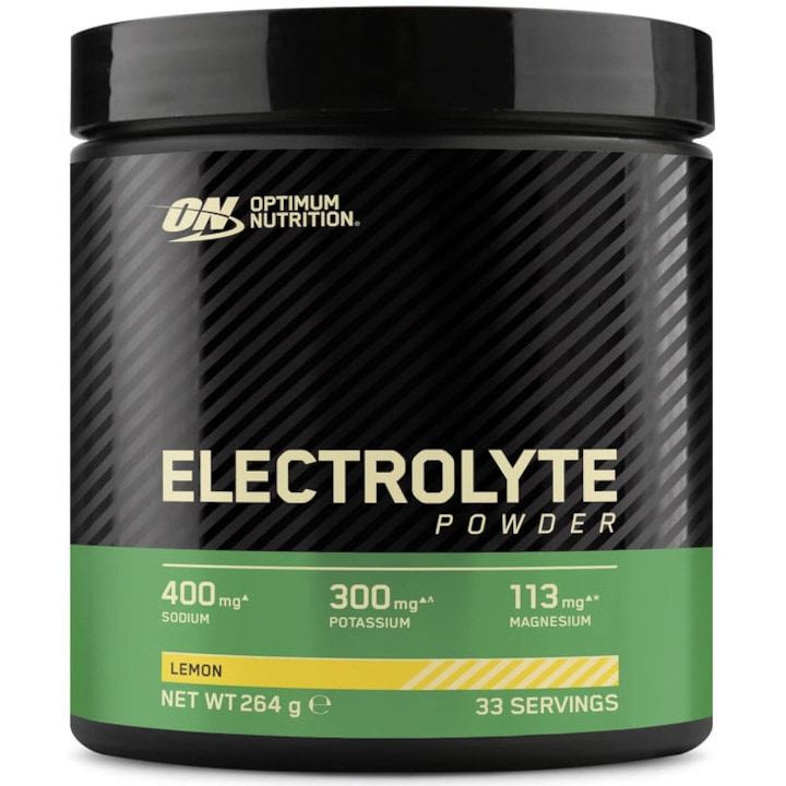 Electroliti + magneziu, potasiu, calciu, sodiu, Optimum Nutrition ON ELECTROLYTES, aroma lamaie, 264g