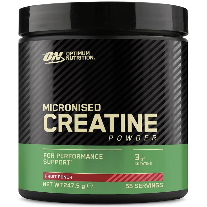 Creatina micronizata monohidrata Optimum Nutrition, ON Creatine Powder, aroma punch de fructe, 247.5g